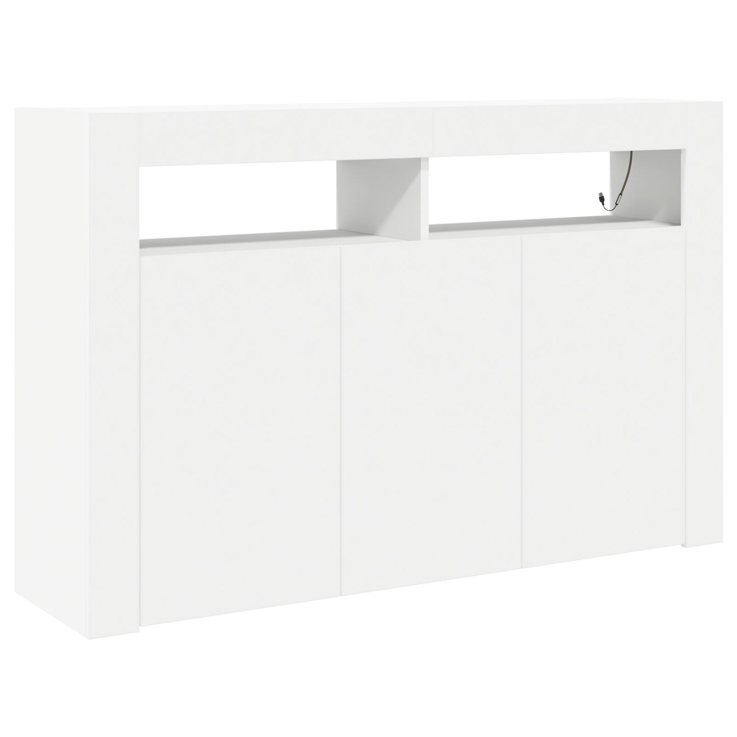 Weißer Sideboard Weiß Engineered Wood 116 x 30 x 75 cm Modern