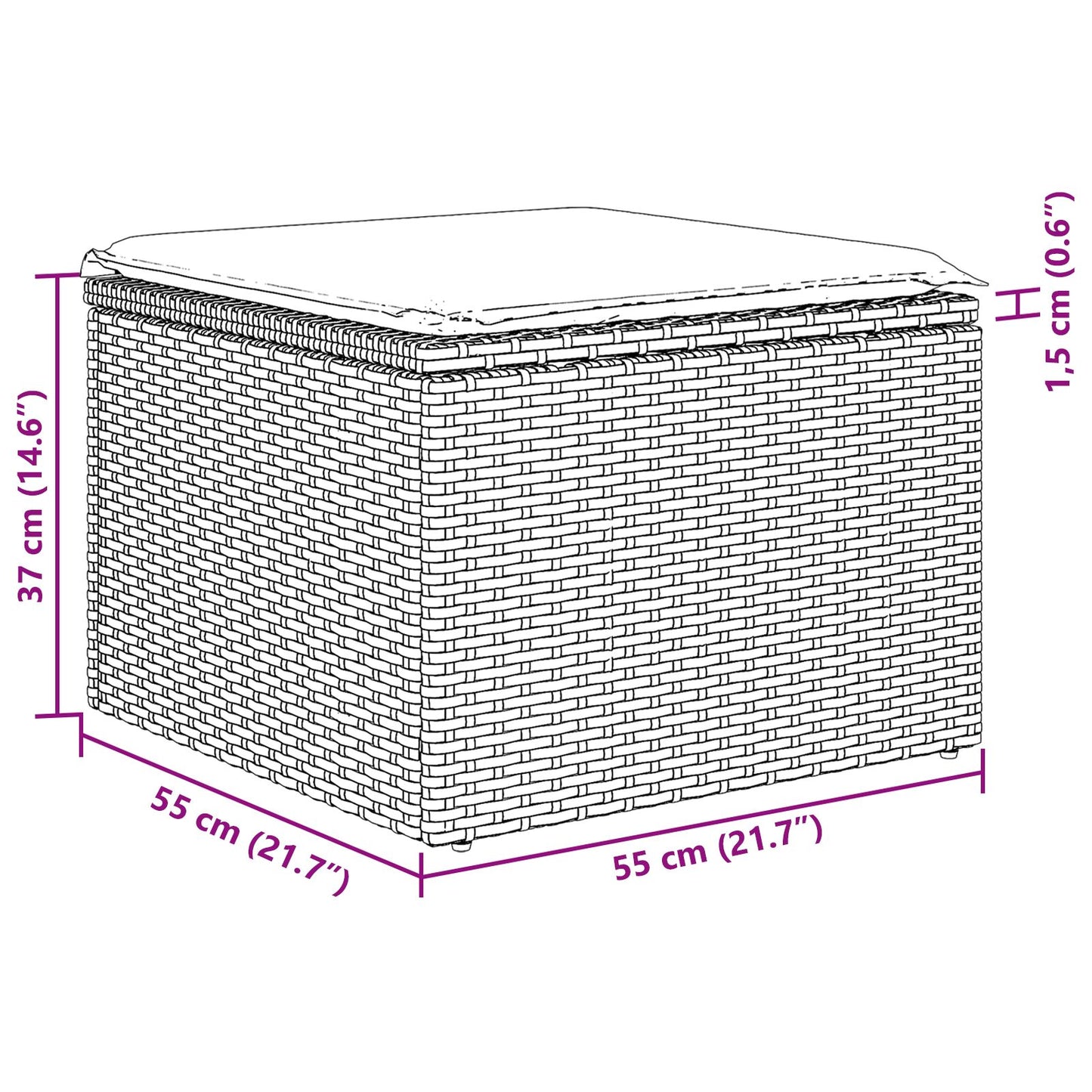 8-teiliges Garten-Sofa-Set mit Kissen, braun, Poly-Rattan