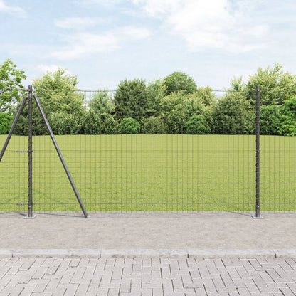 Zaunpfosten Set von 52 Grau Beton 3,2 x 3,2 x 78,5 cm Langlebig