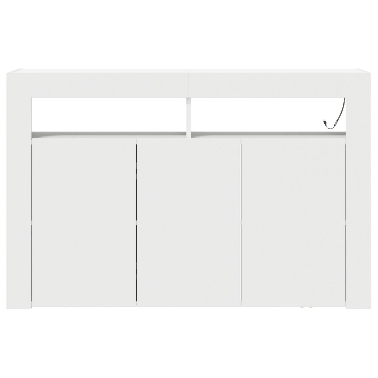 Weißer Sideboard Weiß Engineered Wood 116 x 30 x 75 cm Modern