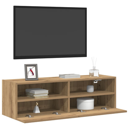 TV-Wandregal Artisan Eiche 100x30x30 cm Holzwerkstoff