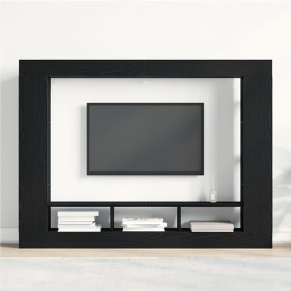 TV-Schrank Wandmontiert Schwarz Eiche 152x22x113 cm