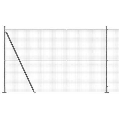 Zaunpfosten-Set Set aus 2 Grau Galvanisierter Stahl 10 x 1,5 m