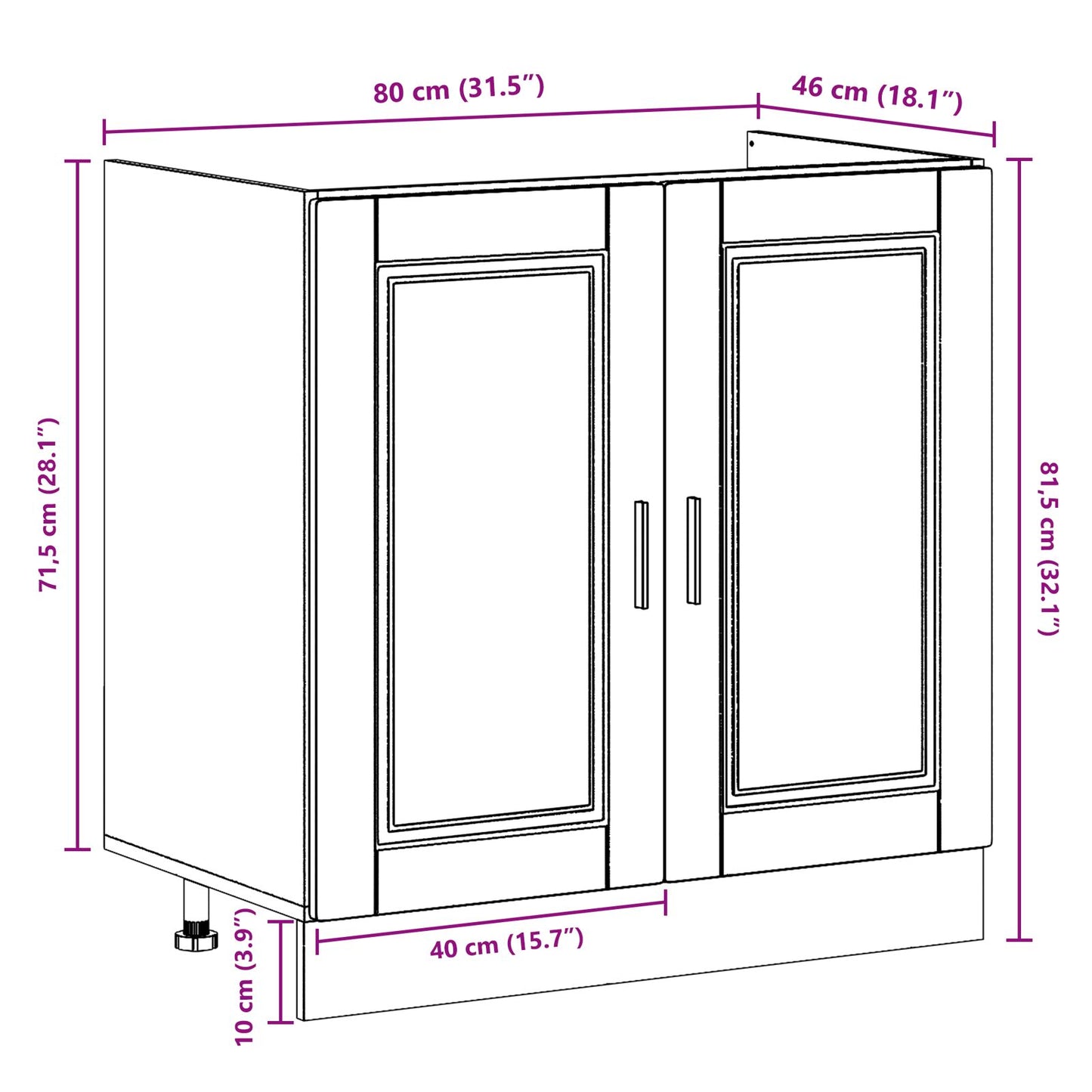 Waschbecken-Unterschrank ""Porto"" mit Waschbecken Grau Sonoma 80x46x84,5 cm Holzwerkstoff