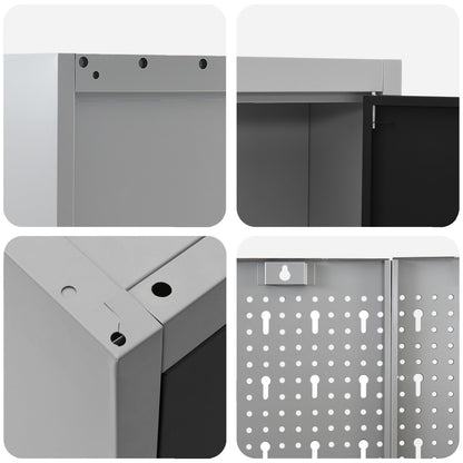 10-teiliges Werkbank-Set aus schwarzem Stahl