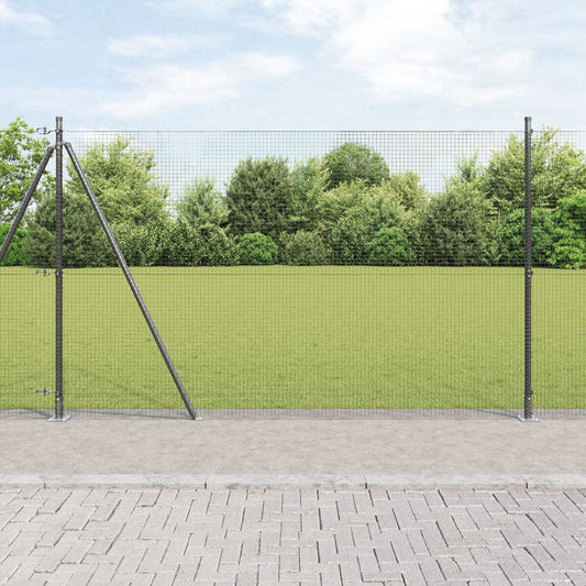 Zaunpfosten-Set Set aus 2 Grau Metall 25 x 1,5 m Robust