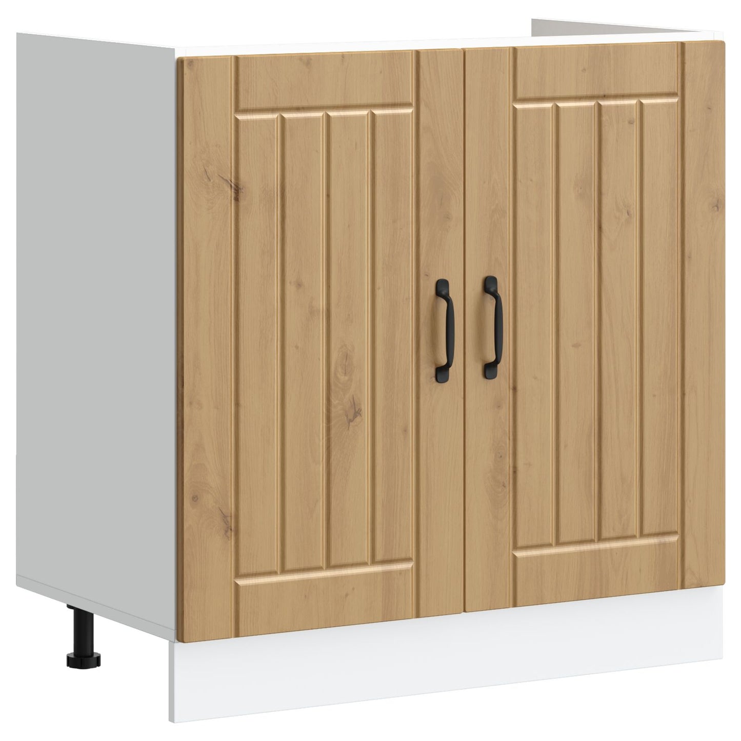 Küchenschrank ""Lucca"" mit Doppelwaschbecken, Artisan Eiche, Holzwerkstoff