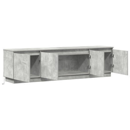 TV-Schrank mit LED Beton-grau 180x38x49 cm Holzwerkstoff