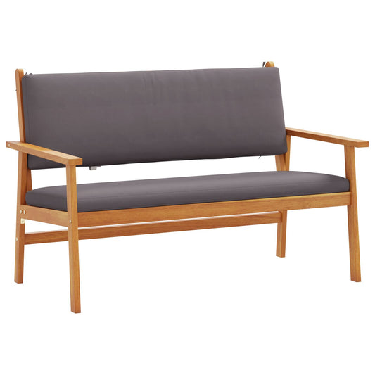 4-teilige Garten-Sofaset mit Kissen aus massivem Akazienholz