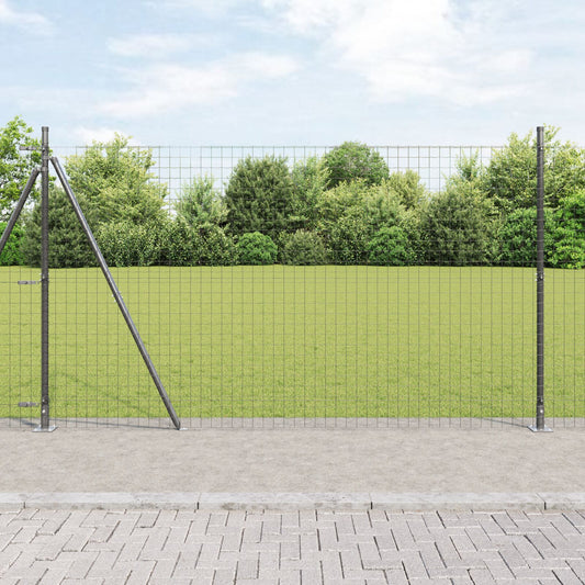 Zaunpfosten Set mit 52 Grau Beton 3,2 x 3,2 x 83,5 cm Langlebig