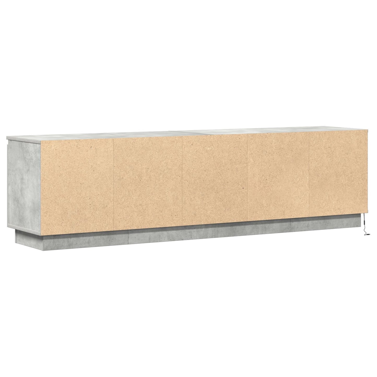 TV-Schrank mit LED Beton-grau 180x38x49 cm Holzwerkstoff