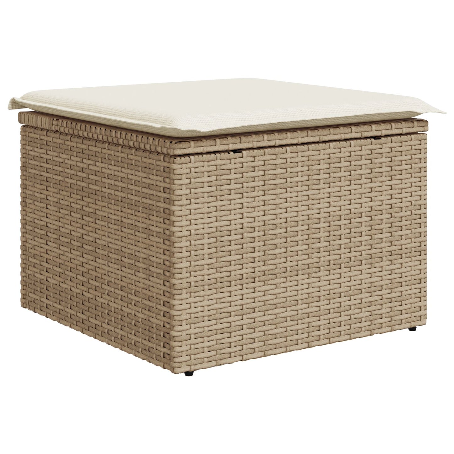 9-teiliges Garten Sofa Set mit Kissen Beige Poly Rattan