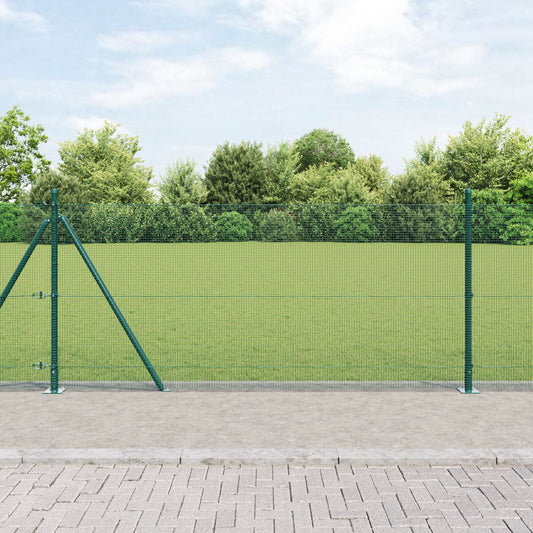 Zaunpfosten-Set Set von 2 Grün Metall Langlebig