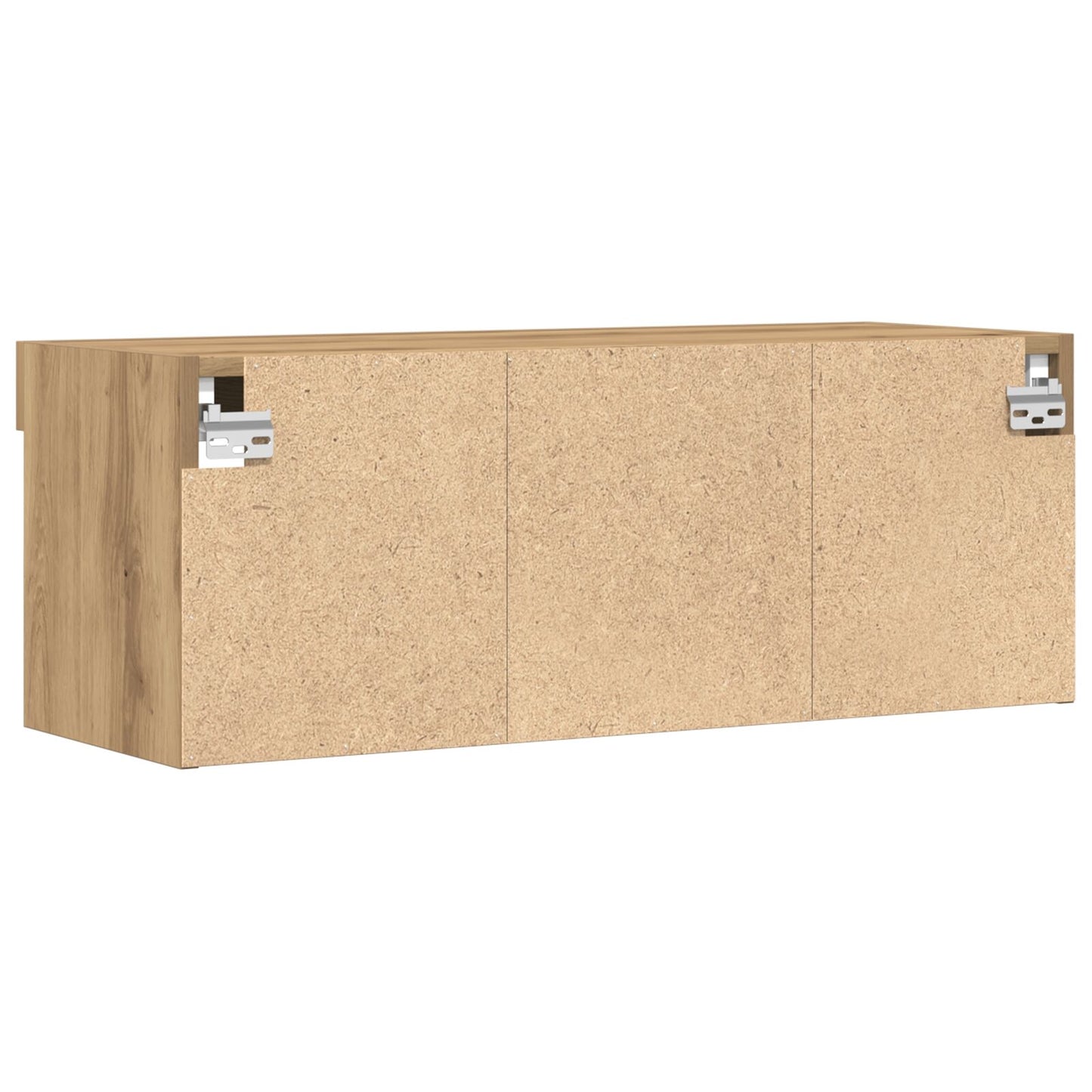 TV-Wandregale mit LED-Lichtern 2 Stück Artisan Eiche 80x30x30 cm
