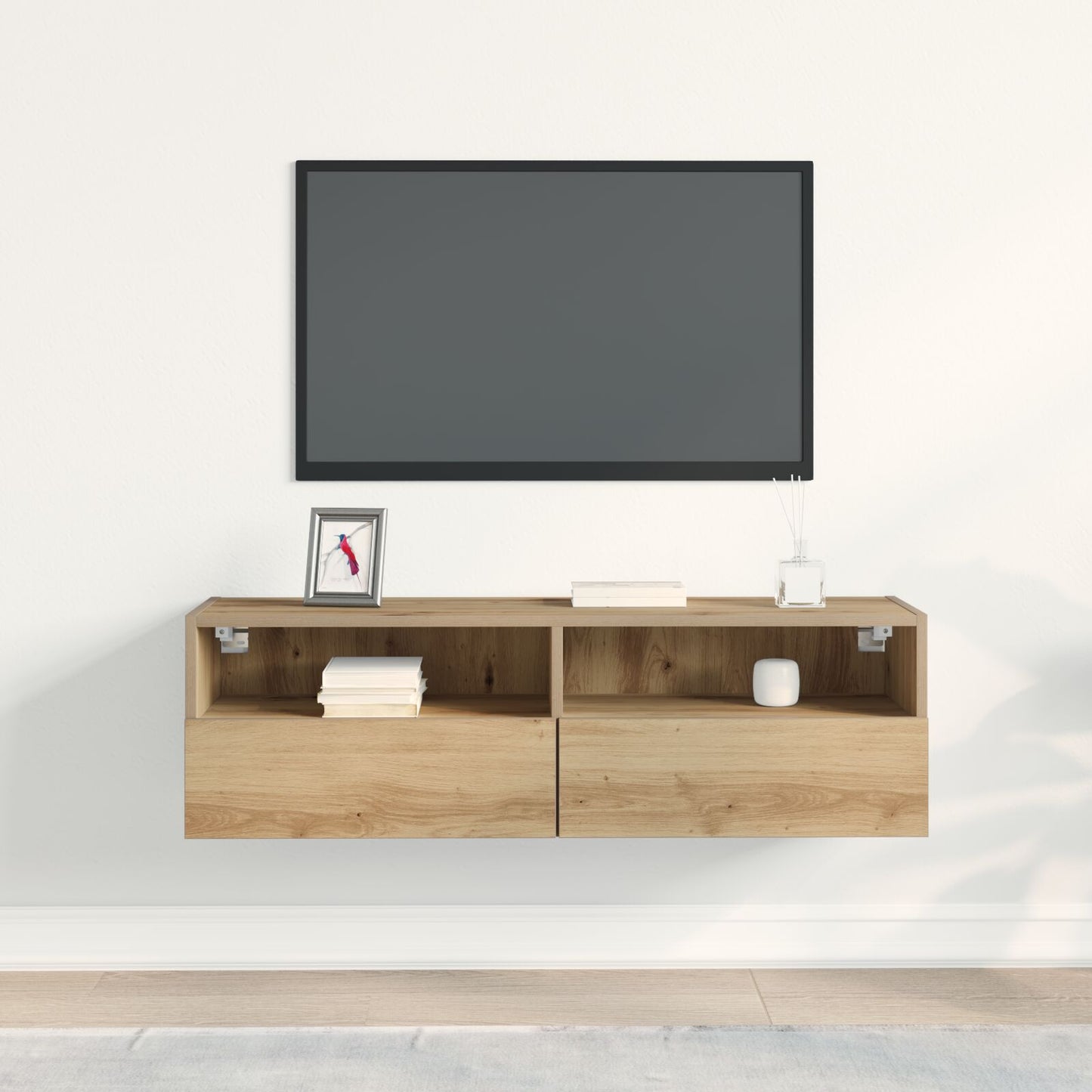 TV-Wandregal Artisan Eiche 100x30x30 cm Holzwerkstoff