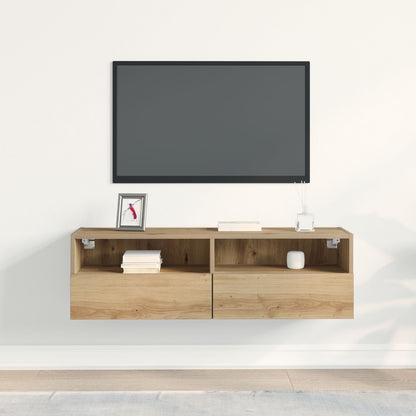 TV-Wandregal Artisan Eiche 100x30x30 cm Holzwerkstoff