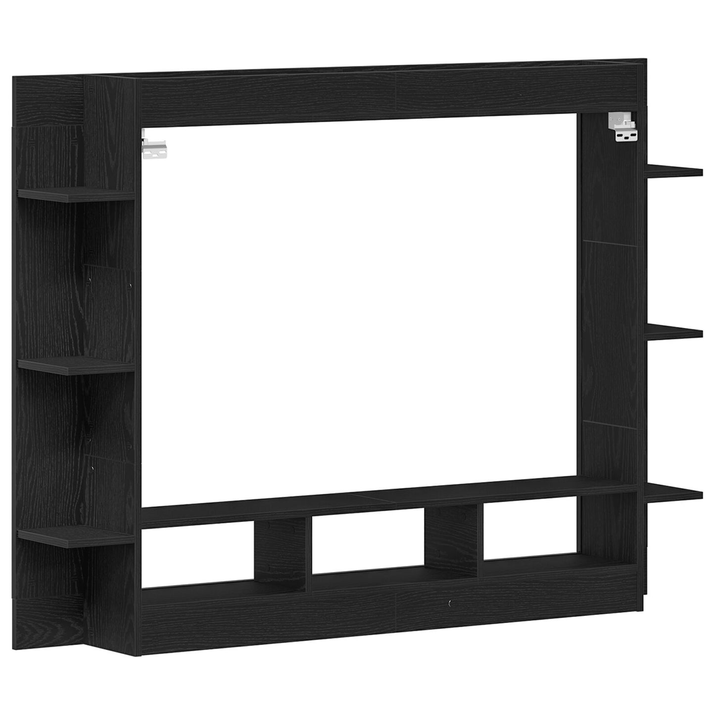 TV-Schrank Wandmontiert Schwarz Eiche 152x22x113 cm