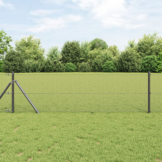 Zaunpfostenset Set aus 2 Grau Galvanisiertes Metall 10 x 0,5 m