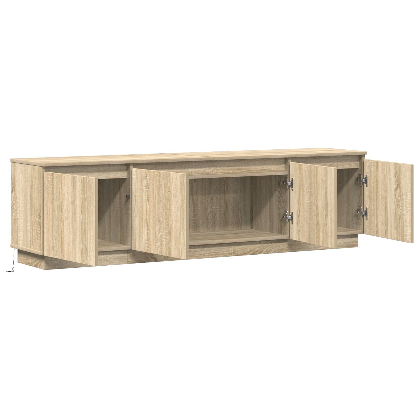 TV-Schrank mit LED Sonoma Eiche 180x38x49 cm Holzwerkstoff