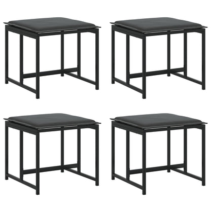 10-teiliges Gartenesszimmer-Set mit Kissen aus Stahl und Textilene
