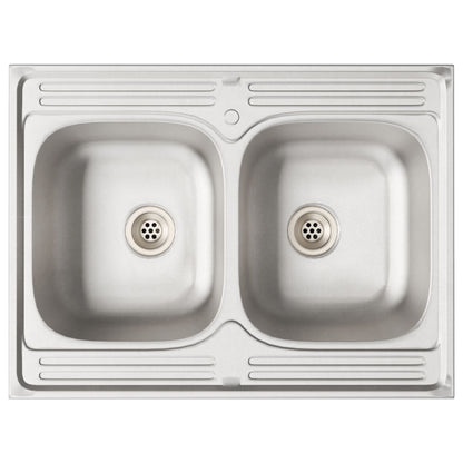 Waschbecken-Unterschrank ""Porto"" mit Waschbecken Grau Sonoma 80x46x84,5 cm Holzwerkstoff