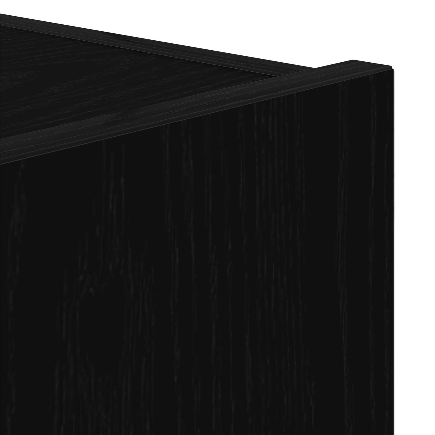 TV-Wandregal mit LED-Lichtern Schwarz Eiche 100x35x31 cm