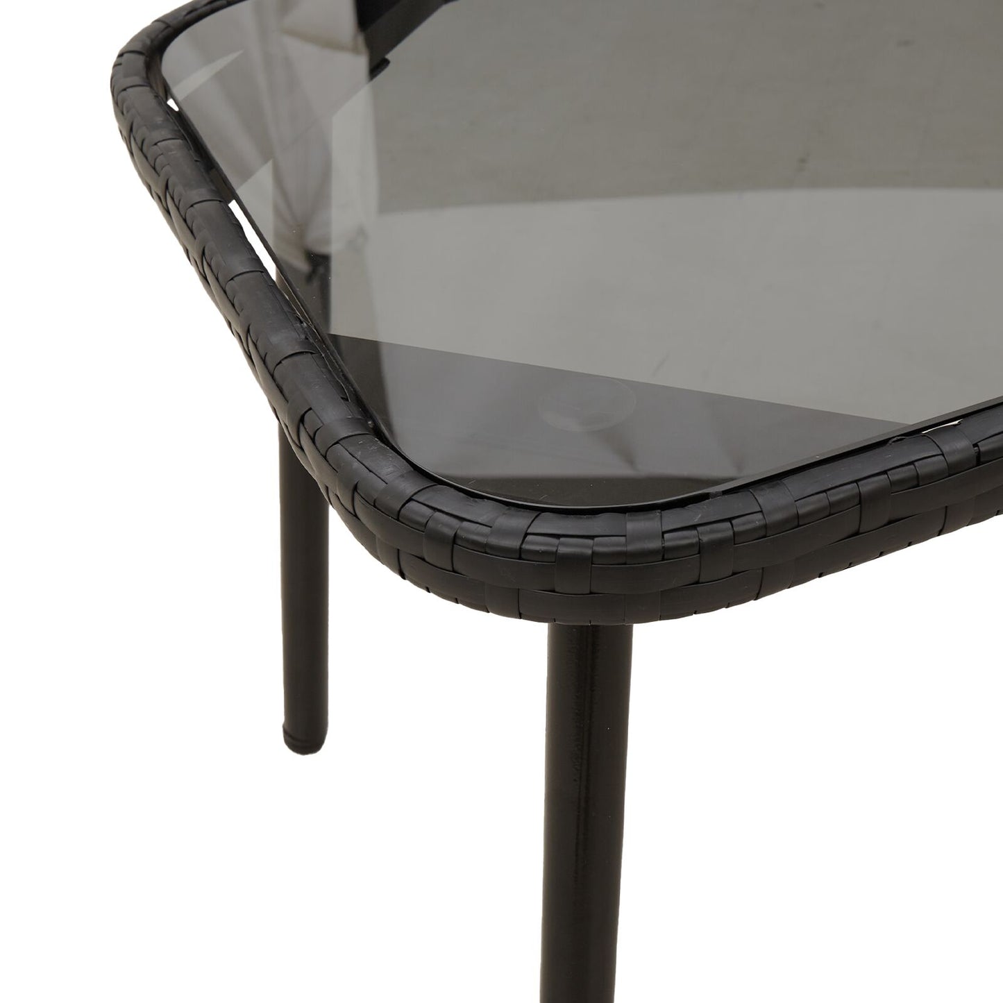 2-teiliges Garten-Sofa-Set mit Kissen Schwarz Poly Rattan