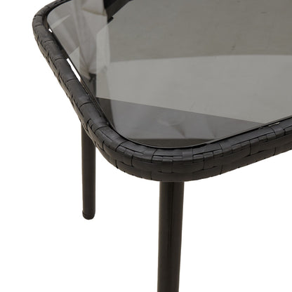 2-teiliges Garten-Sofa-Set mit Kissen Schwarz Poly Rattan
