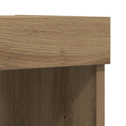 TV-Wandregale mit LED-Lichtern 2 Stück Artisan Eiche 80x30x30 cm