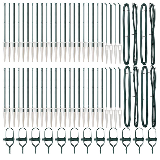 Zaunpfosten mit Spike 52 Stück Ø32 mm 120 cm Verzinkter Stahl