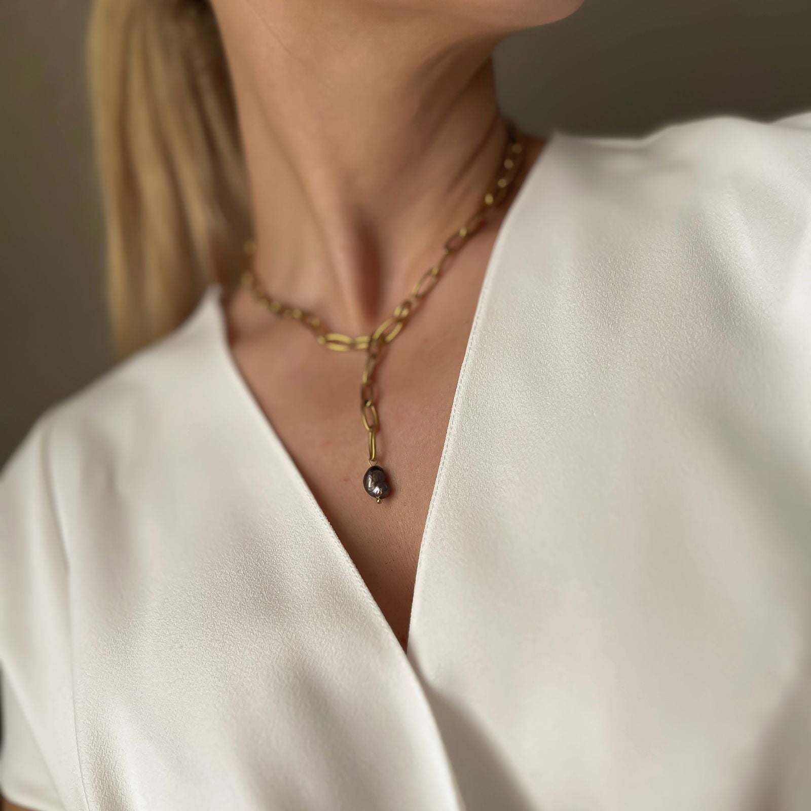 PERLANERA Kette | Edelstahl | wasserfest - Shopgalaxy