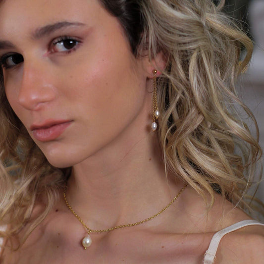 PERLINA Kette | Edelstahl | wasserfest - Shopgalaxy