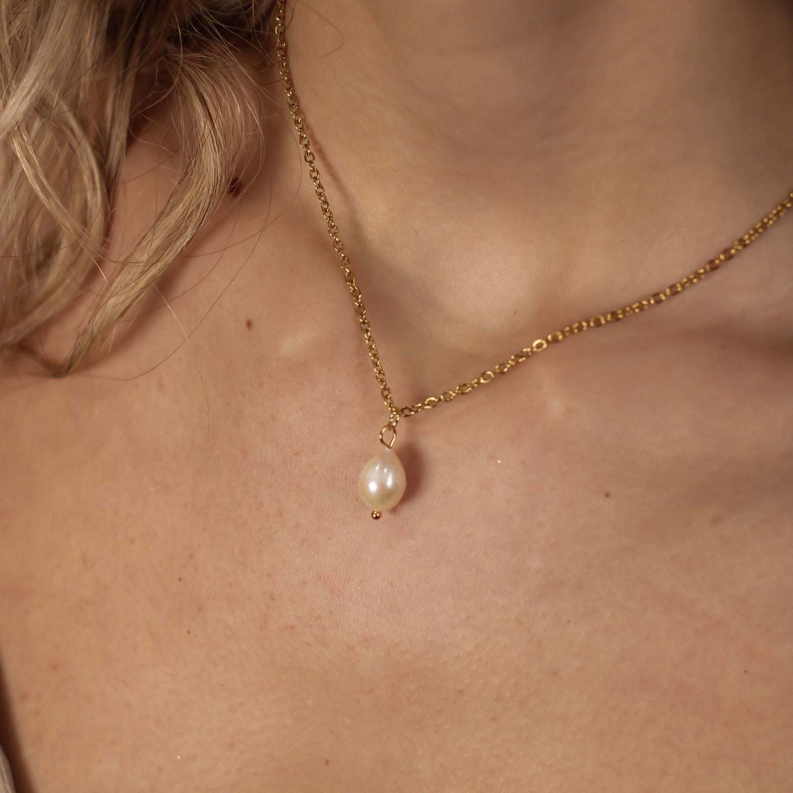 PERLINA Kette | Edelstahl | wasserfest - Shopgalaxy