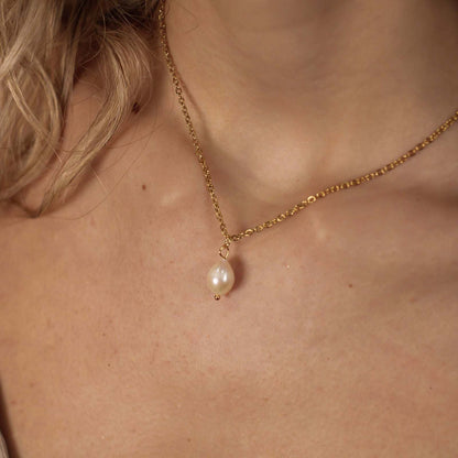 PERLINA Kette | Edelstahl | wasserfest - Shopgalaxy