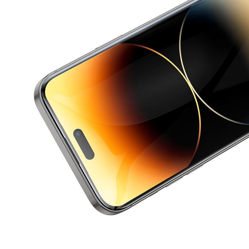 Panzerglas iPhone 15 Pro Max 9D large arc dustproof glass Hoco - Shopgalaxy.ch