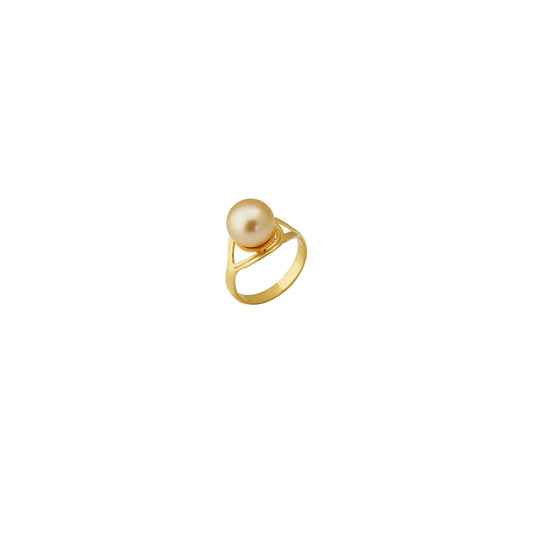 South Sea Golden Pearl 10.5-11.5 mm Size 7 Ring  Adjustable-0