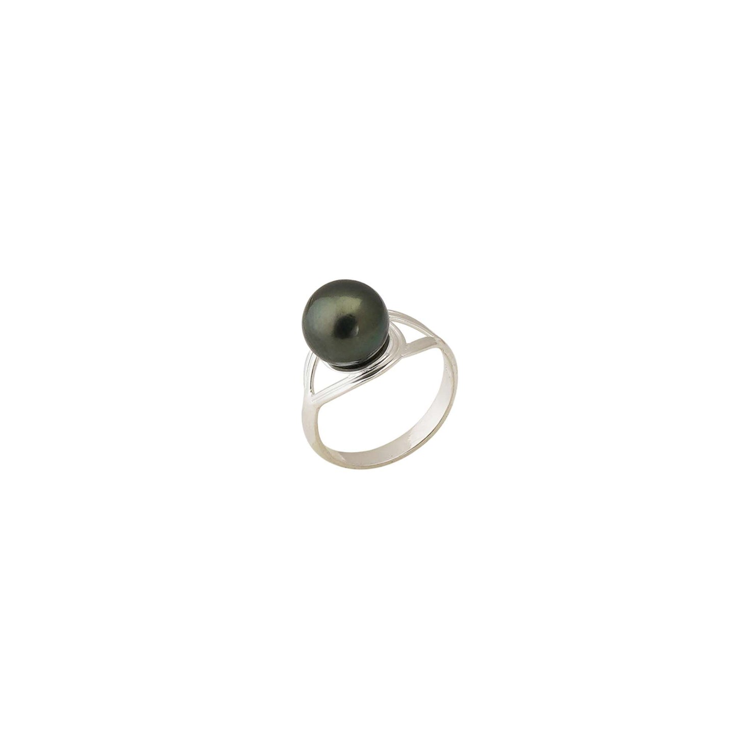Tahitian Pearl 9.5-10.5 mm Size 7 Ring V-0