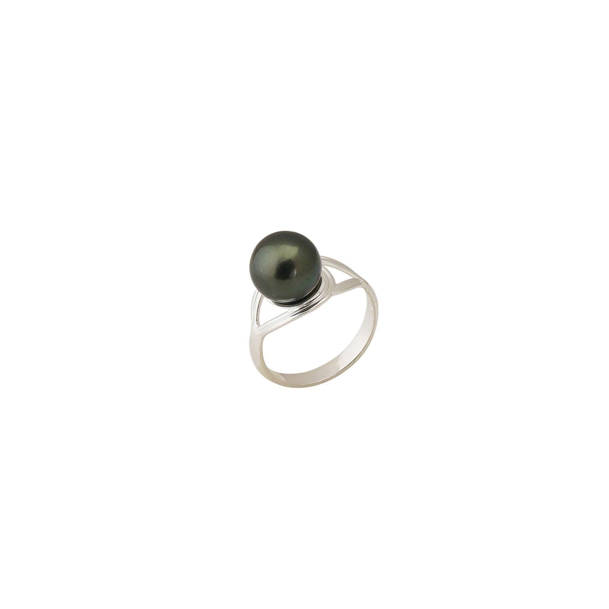 Tahitian Pearl 9.5-10.5 mm Size 7 Ring V-0