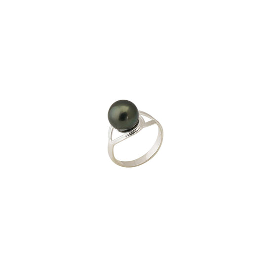 Tahitian Pearl 9.5-10.5 mm Size 7 Ring V-0