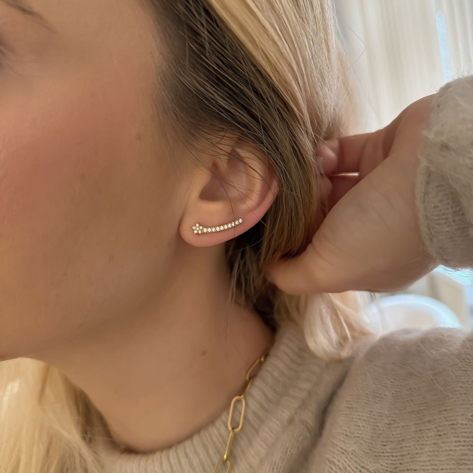 STELLACADENTE Ohrklemmen | Sterling Silber - Shopgalaxy