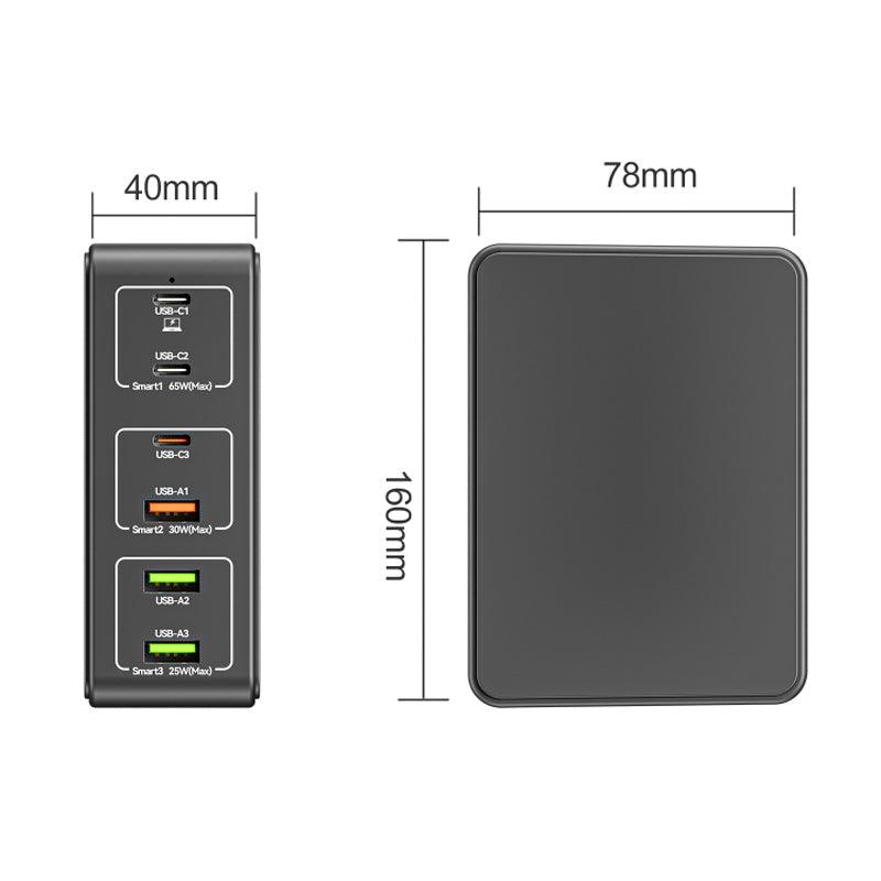 Schnell-Ladegerät 120W Typ-C+USB 6 Ports Desktop - Shopgalaxy