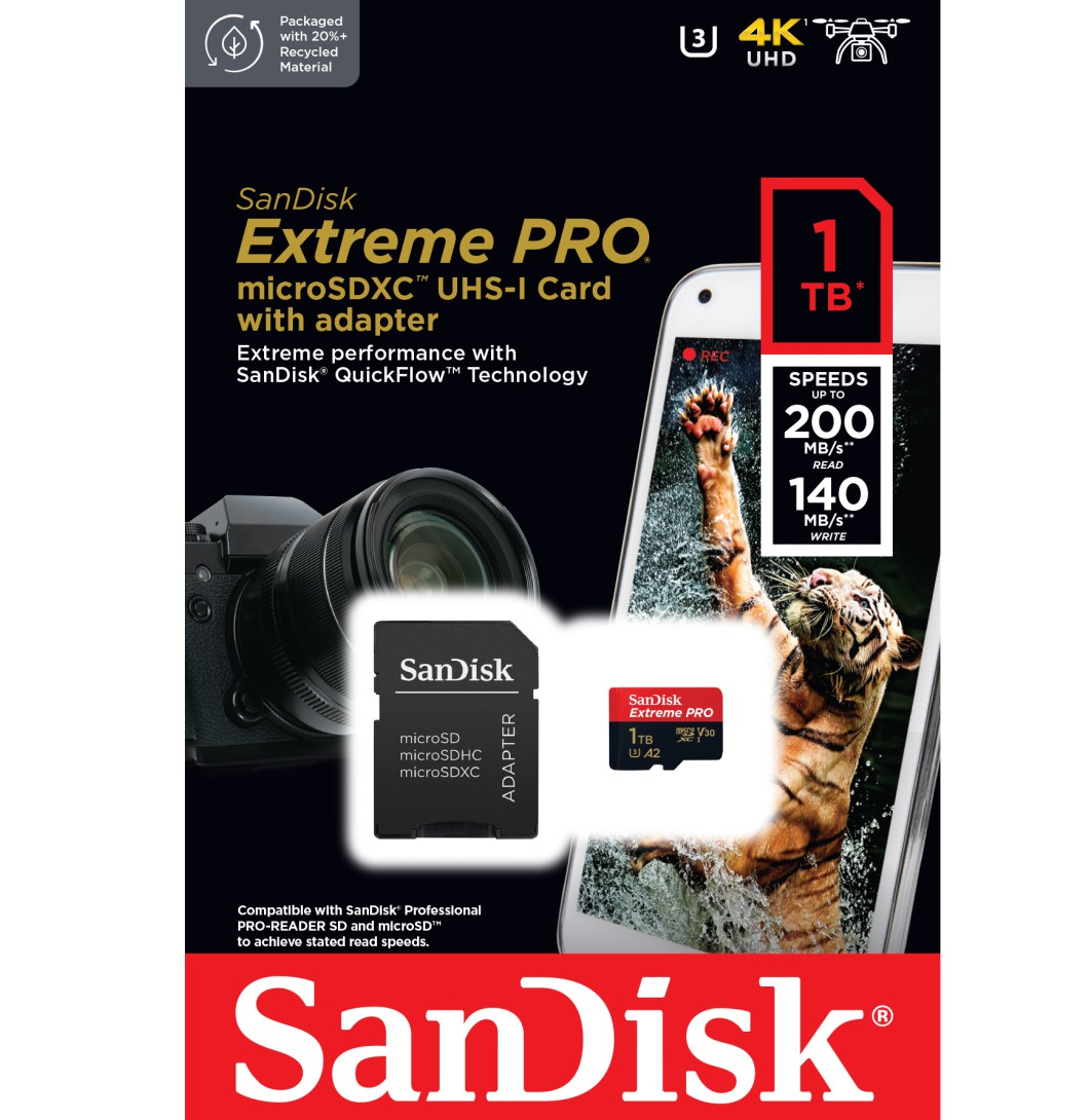 SanDisk microSDXC Extreme PRO 1TB (R200MB/s)