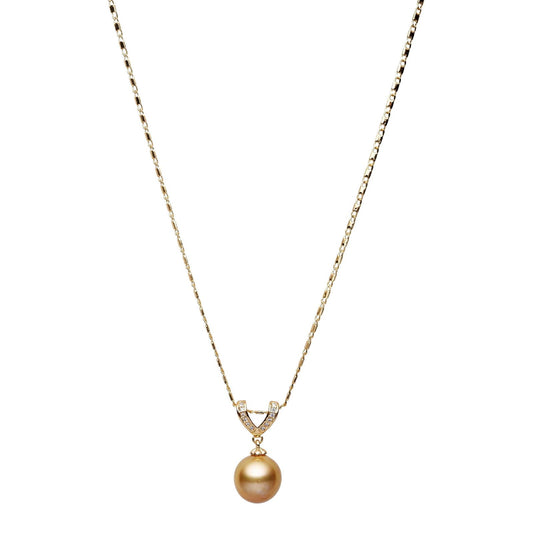 South Sea Gold Pearls Ashwood Pendant 12-13 mm AAA - Shopgalaxy.ch
