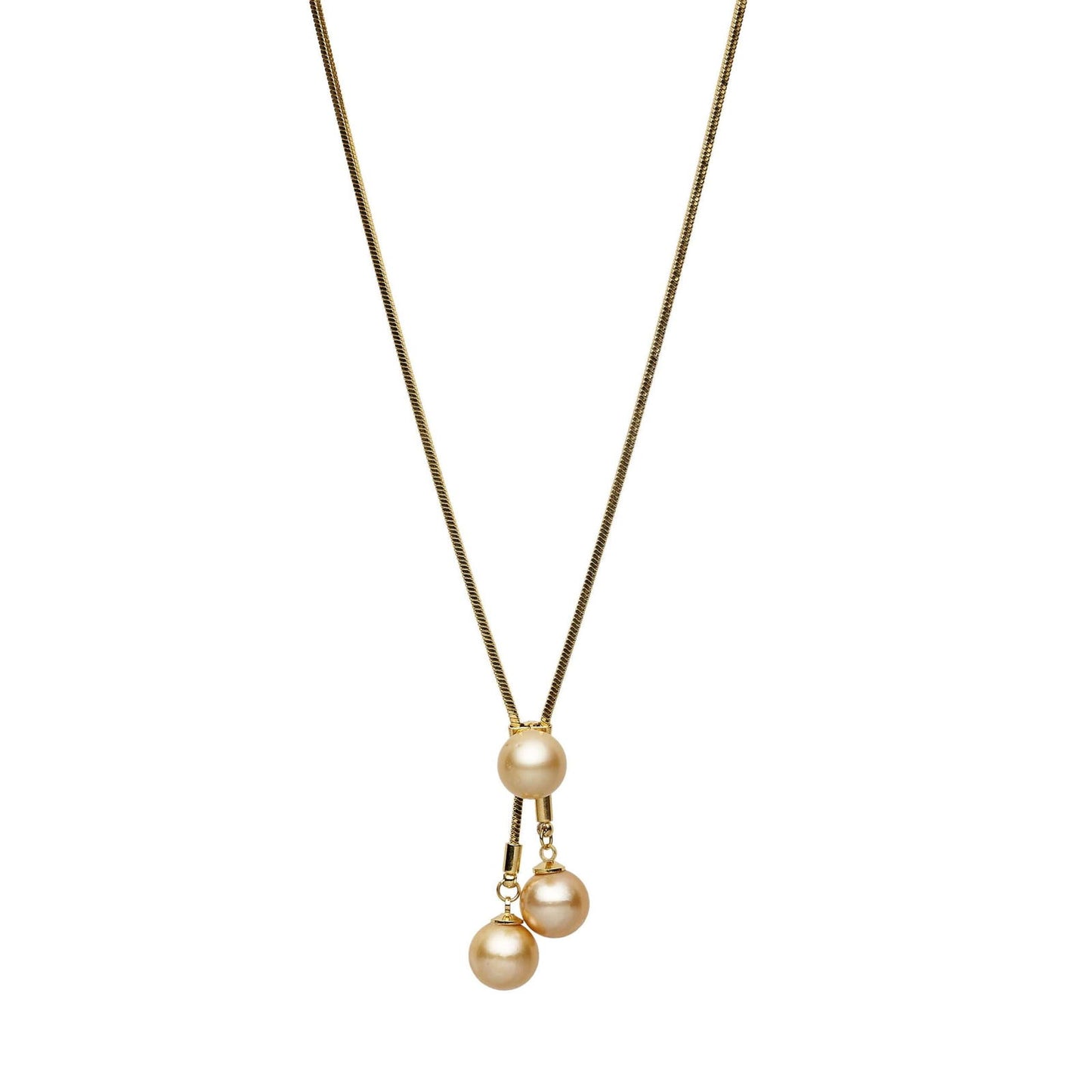South Sea Gold Pearls Glebe Long Chain Necklace 12-13 mm AAA - Shopgalaxy.ch