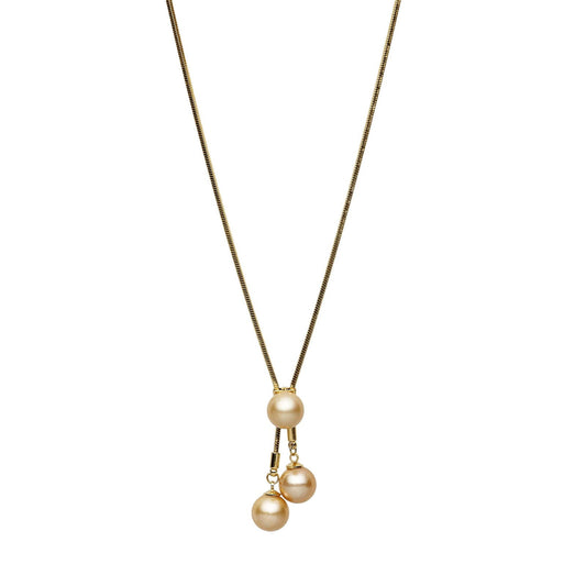 South Sea Gold Pearls Glebe Long Chain Necklace 12-13 mm AAA - Shopgalaxy.ch