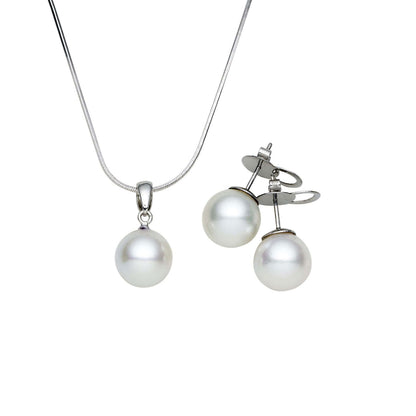 South Sea White Pearls Darling Harbour 14ct White Gold Earrings 12-13 mm AAA - Shopgalaxy.ch