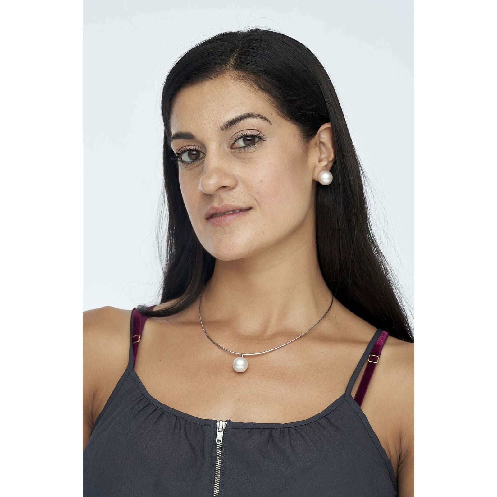 South Sea White Pearls Darling Harbour 14ct White Gold Earrings 12-13 mm AAA - Shopgalaxy.ch