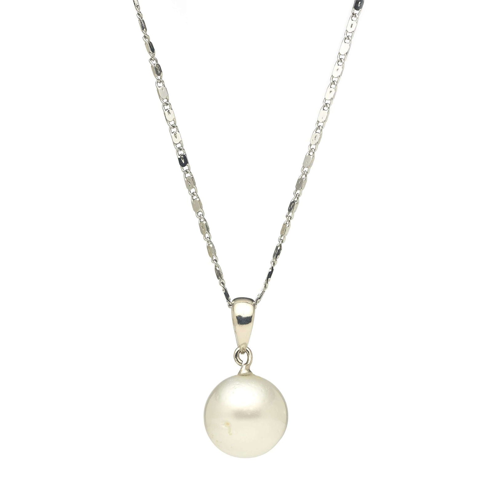 South Sea White Pearls Darling Harbour 14ct White Gold Pendant12-13 mm AAA - Shopgalaxy.ch