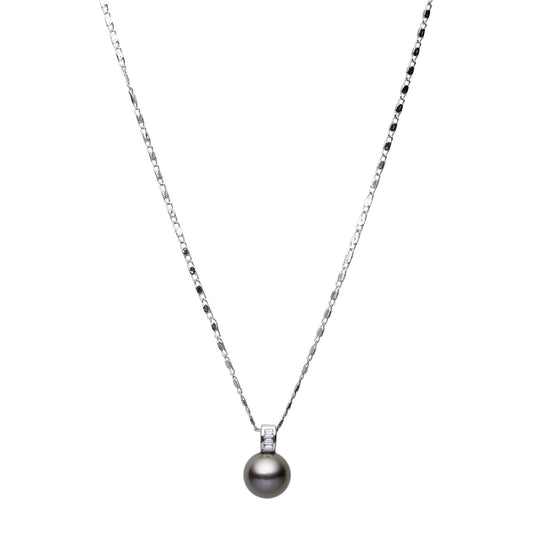 Tahitian Black Pearl Carnegie Pendant 11-12 mm AAA - Shopgalaxy.ch