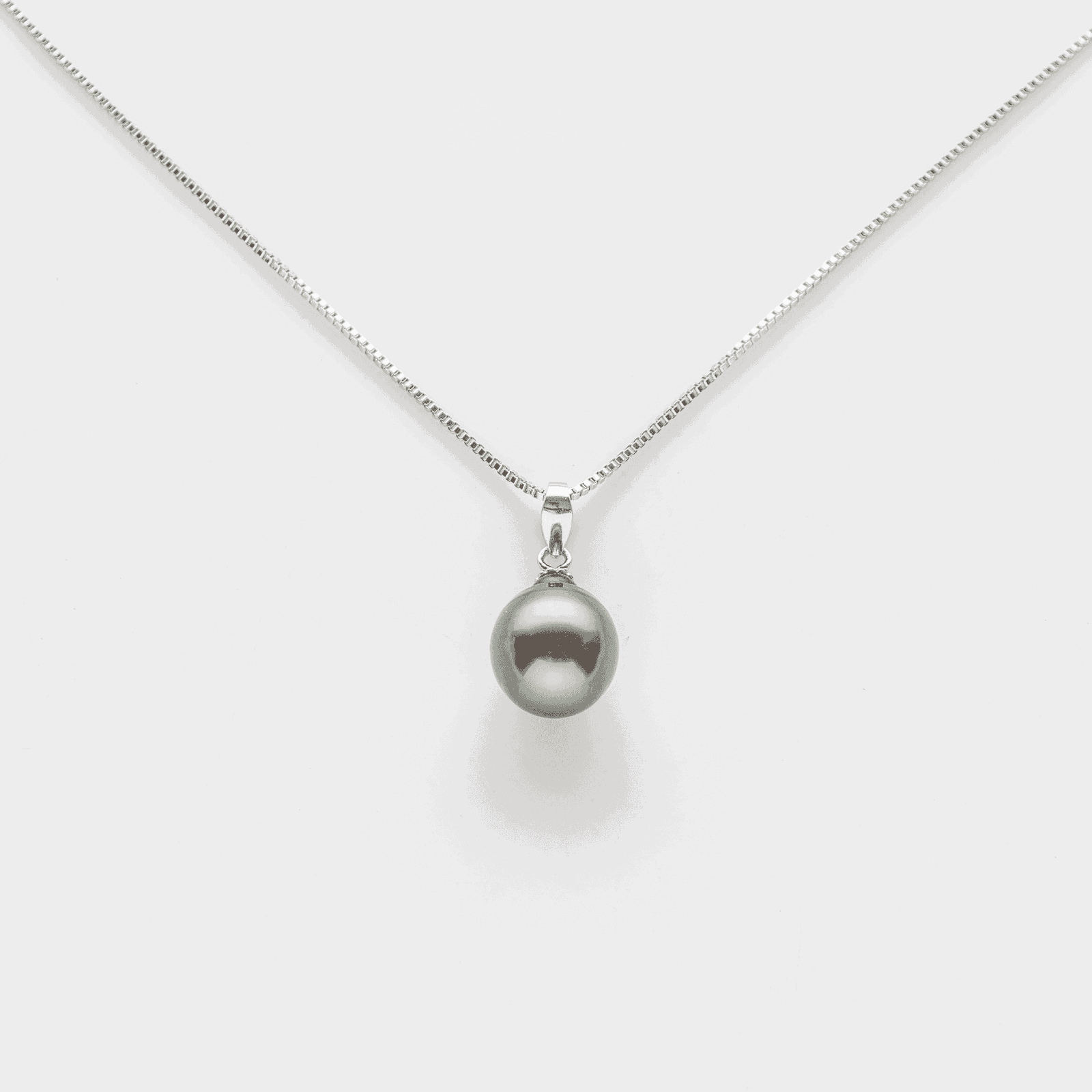 Tahitian South Sea Black Pearl Hawkesbury Drop Pendant Necklace 9 - 10 MM - Shopgalaxy.ch